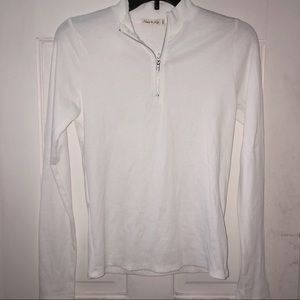 White Zipper Long Sleeve 🤍🌷